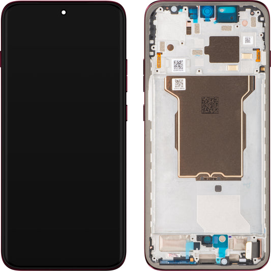 Touchskjermdisplay Motorola Edge 70 Pro+ / Edge 70 Pro, med ramme, Burgunder (Pantone Zinfandel), Service Pack 5D68C32418