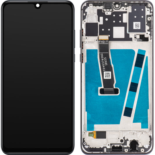 MP berøringsskjerm kompatibel med Huawei nova 4e / P30 lite, med ramme, svart
