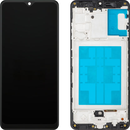 Display med MP Touchscreen kompatibel med Samsung Galaxy A31 A315, med ramme, Svart