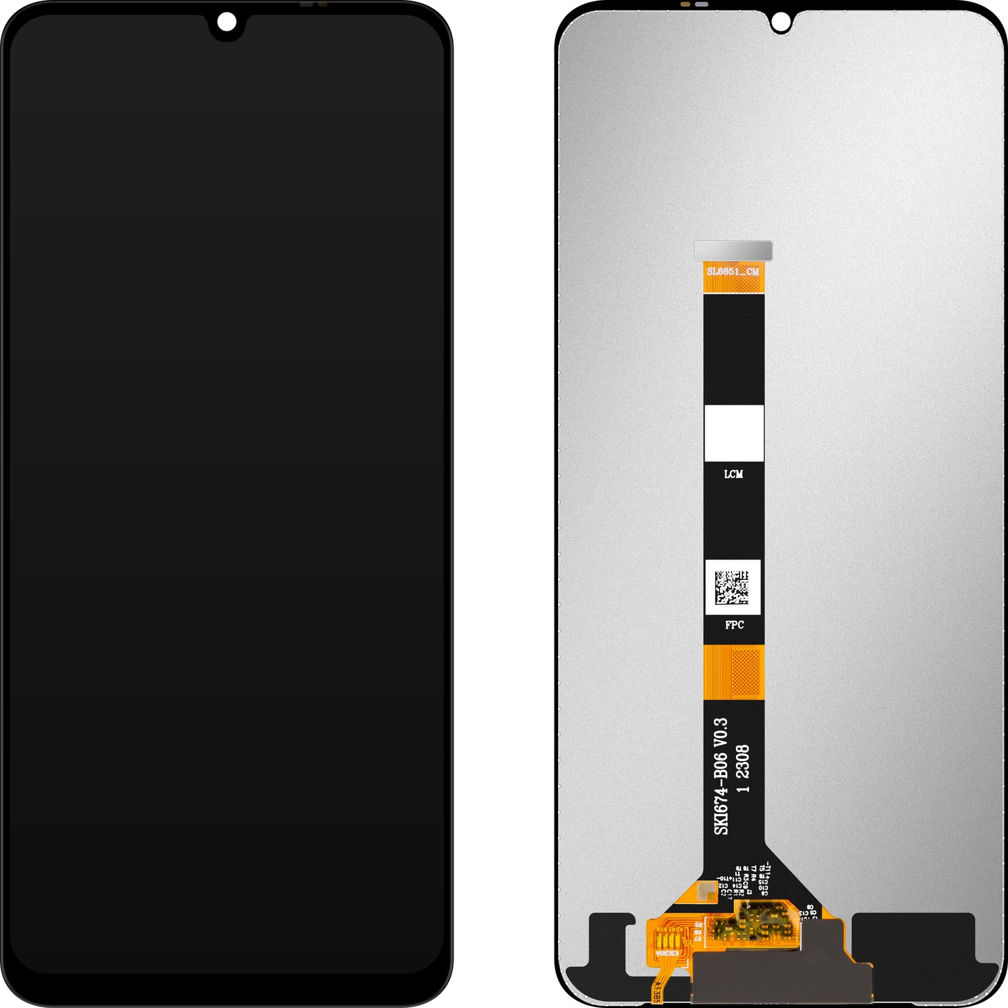 Display med MP Touchscreen kompatibel med Realme C51 / C53 / Narzo N53 / Note 50