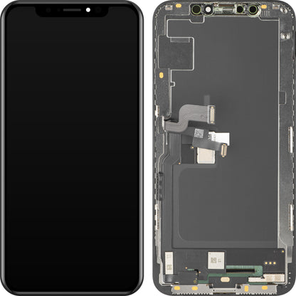 Display med MP Touchscreen kompatibel med Apple iPhone XS, med ramme, Soft OLED FHD-versjon, Svart