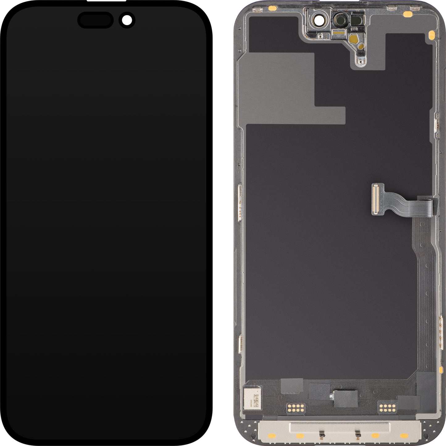 Display med MP Touchscreen kompatibel med Apple iPhone 14 Pro Max, med ramme, Soft OLED 120Hz FHD Diagnostic versjon, Svart