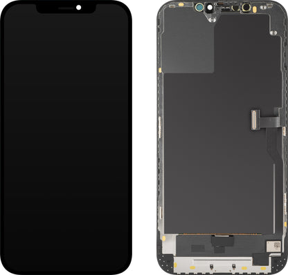 Display med MP Touchscreen kompatibel med Apple iPhone 12 Pro Max, med ramme, OLED Diagnostic versjon, Svart