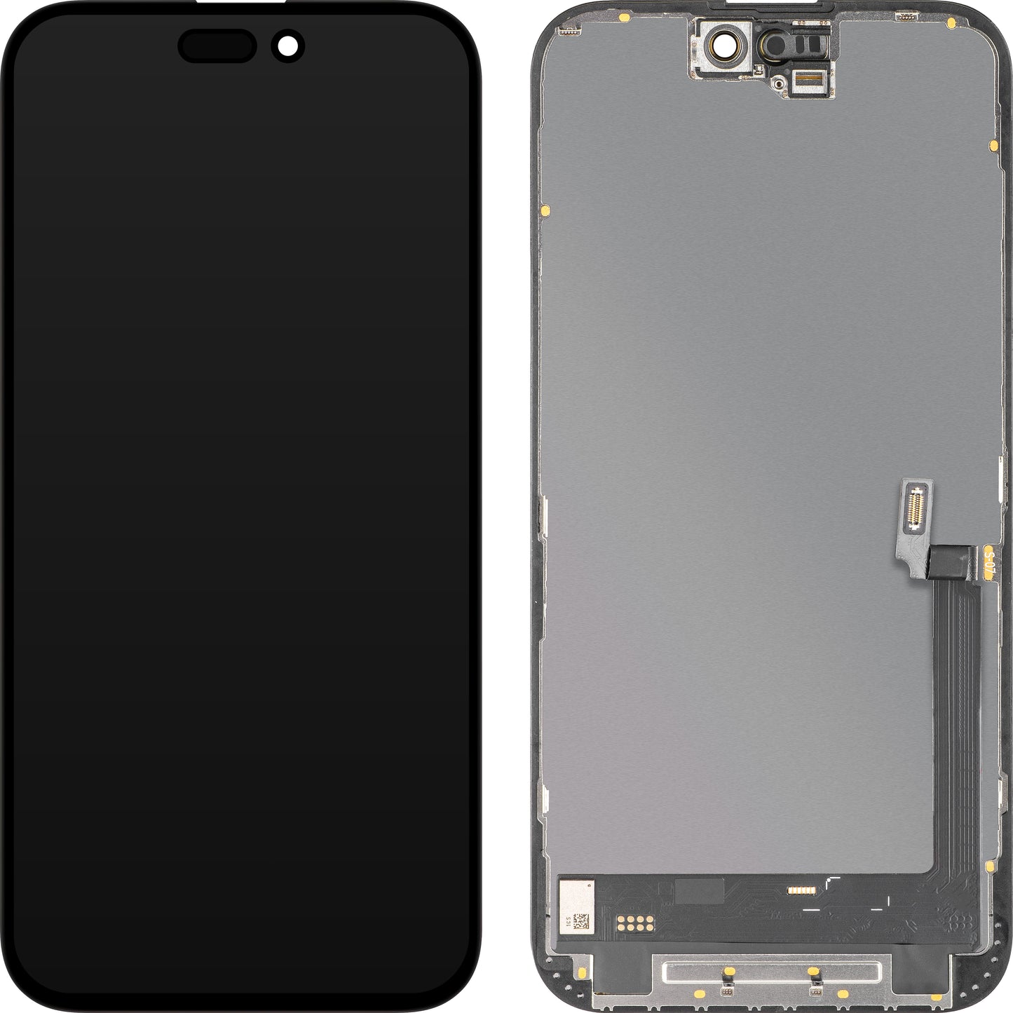 Display med MP Touchscreen kompatibel med Apple iPhone 16 Plus, med ramme, Soft OLED IC Movable FHD-versjon, Svart