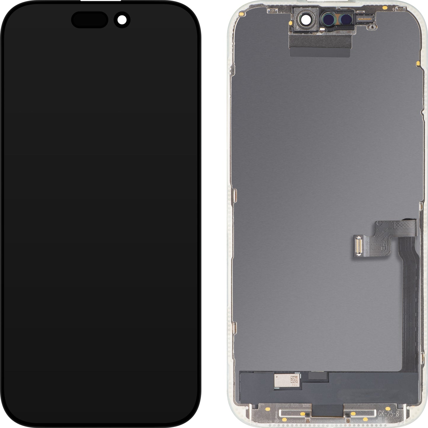 Display med MP Touchscreen kompatibel med Apple iPhone 16 Pro, med ramme, OLED FHD IC Movable versjon, Svart
