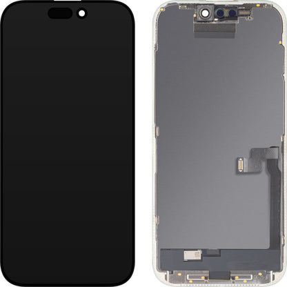 Display med MP Touchscreen kompatibel med Apple iPhone 16 Pro, med ramme, OLED FHD IC Movable versjon, Svart