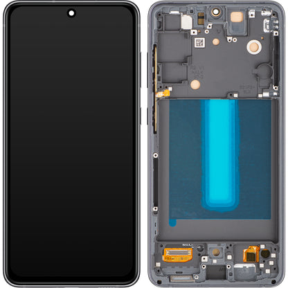 Display med MP Touchscreen kompatibel med Samsung Galaxy S21 FE 5G G990, med ramme, OLED-versjon, Svart