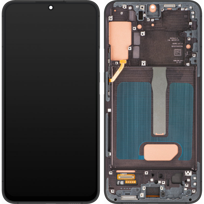 Display med Touchscreen MP kompatibel med Samsung Galaxy S22+ 5G S906, med ramme, Svart