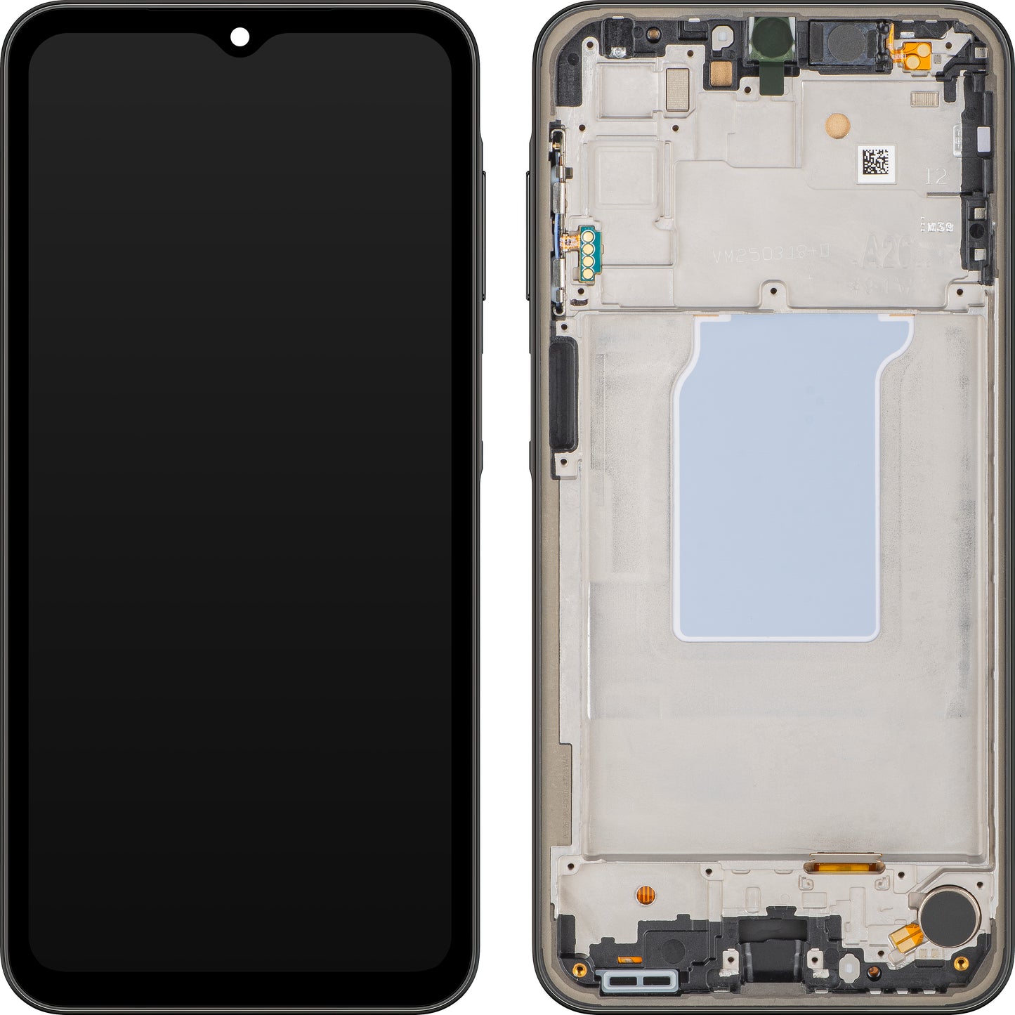 Display med Touchscreen MP kompatibel med Samsung Galaxy A26 A266, med ramme, Svart