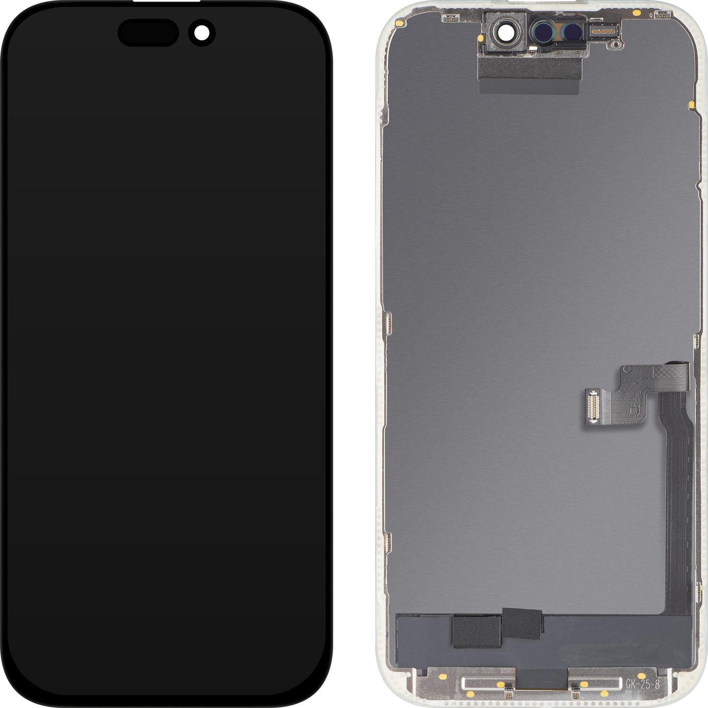 Display med MP Touchscreen kompatibel med Apple iPhone 16 Pro, med ramme, OLED FHD Diagnostic versjon, Svart