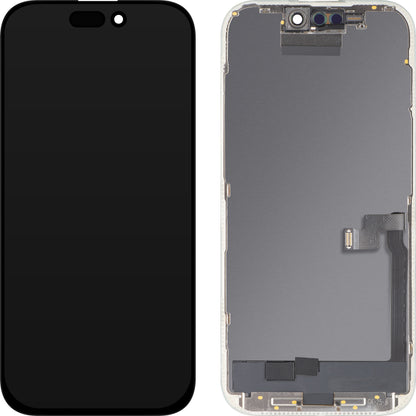 Display med MP Touchscreen kompatibel med Apple iPhone 16 Pro, med ramme, OLED FHD Diagnostic versjon, Svart