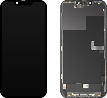 Display med MP Touchscreen kompatibel med Apple iPhone 13 Pro, med ramme, OLED FHD Diagnostic versjon, Svart