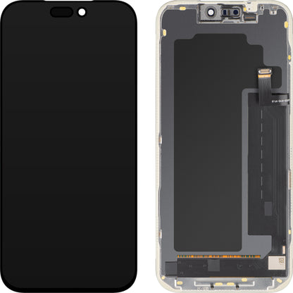 MP berøringsskjermdisplay kompatibelt med Apple iPhone 17 Pro Max, med ramme, OLED FHD IC Movable-versjon, svart