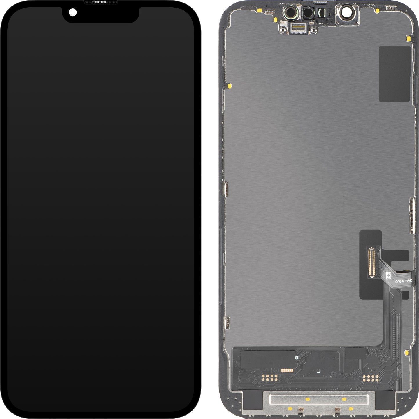 Display med MP Touchscreen kompatibel med Apple iPhone 14, med ramme, Soft OLED FHD 120Hz IC Movable versjon, Svart