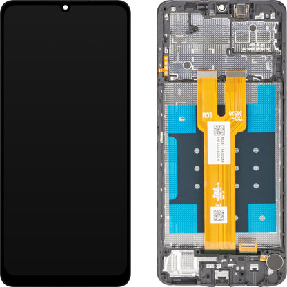 MP berøringsskjermdisplay kompatibelt med Samsung Galaxy A06 5G A066, med ramme, svart