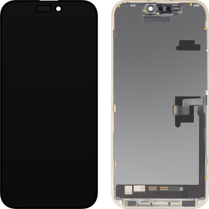 MP berøringsskjermdisplay kompatibelt med Apple iPhone 16 Pro Max, med ramme, Soft OLED FHD IC Movable-versjon, svart