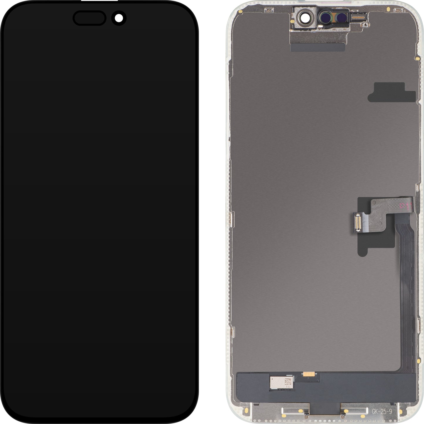 MP berøringsskjermdisplay kompatibelt med Apple iPhone 16 Pro Max, med ramme, OLED FHD IC flyttbar versjon, svart, bytte