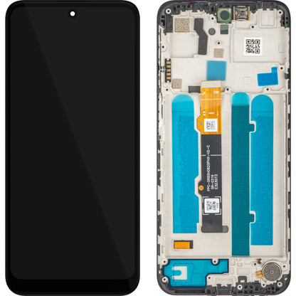 MP berøringsskjermdisplay kompatibelt med Motorola Moto G41, med ramme, svart
