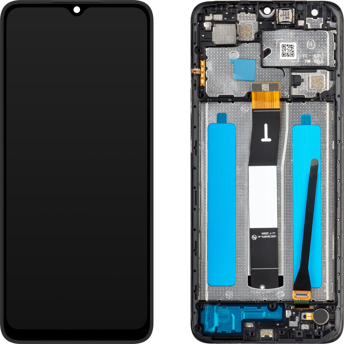 MP berøringsskjermdisplay kompatibelt med Xiaomi Redmi 12C, med ramme, svart, bytte