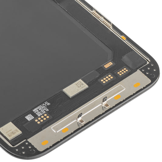 Display med MP Touchscreen kompatibel med Apple iPhone 14 Pro Max, med ramme, Soft OLED IC Movable 120Hz FHD-versjon, Svart