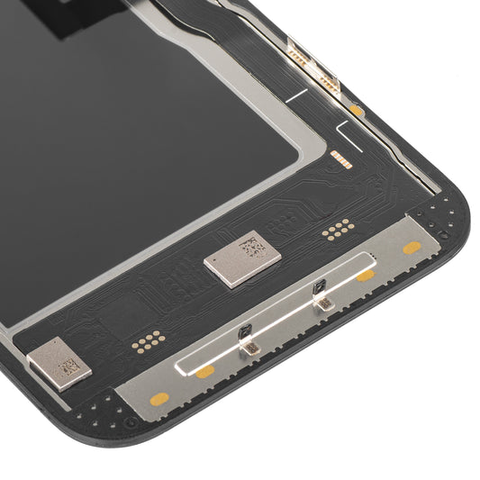 Display med MP Touchscreen kompatibel med Apple iPhone 13 Pro, med ramme, Soft OLED IC Movable 120Hz FHD-versjon, Svart
