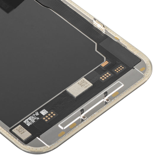 Display med MP Touchscreen kompatibel med Apple iPhone 15 Pro Max, med ramme, Soft OLED IC Movable 120Hz FHD-versjon, Svart
