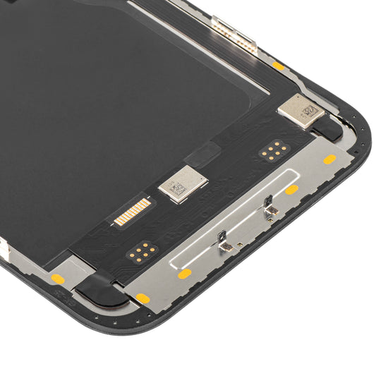 Display med MP Touchscreen kompatibel med Apple iPhone 12 Pro Max, med ramme, Soft OLED IC Movable FHD-versjon, Svart