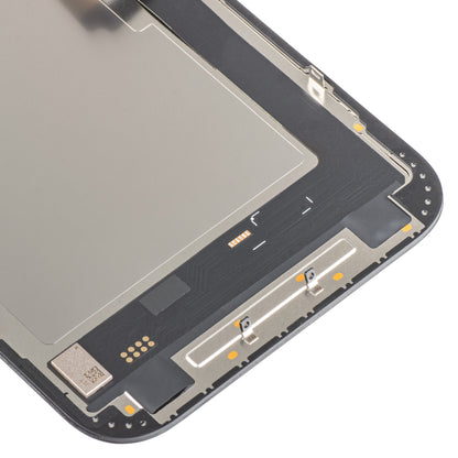 Display med MP Touchscreen kompatibel med Apple iPhone 16 Plus, med ramme, Soft OLED IC Movable FHD-versjon, Svart