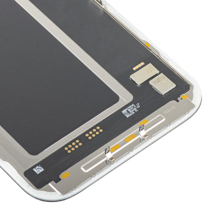 MP berøringsskjermdisplay kompatibelt med Apple iPhone 17 Pro, med ramme, Soft OLED FHD 120Hz IC flyttbar versjon, svart
