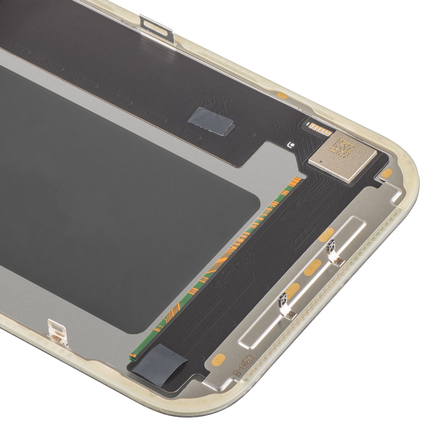 MP berøringsskjermdisplay kompatibelt med Apple iPhone 17 Pro, med ramme, OLED FHD IC Movable-versjon, svart