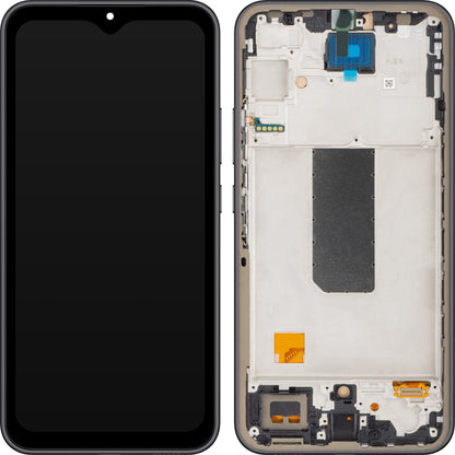 MP berøringsskjerm kompatibel med Samsung Galaxy A34 A346, med ramme, svart (grafitt) 
