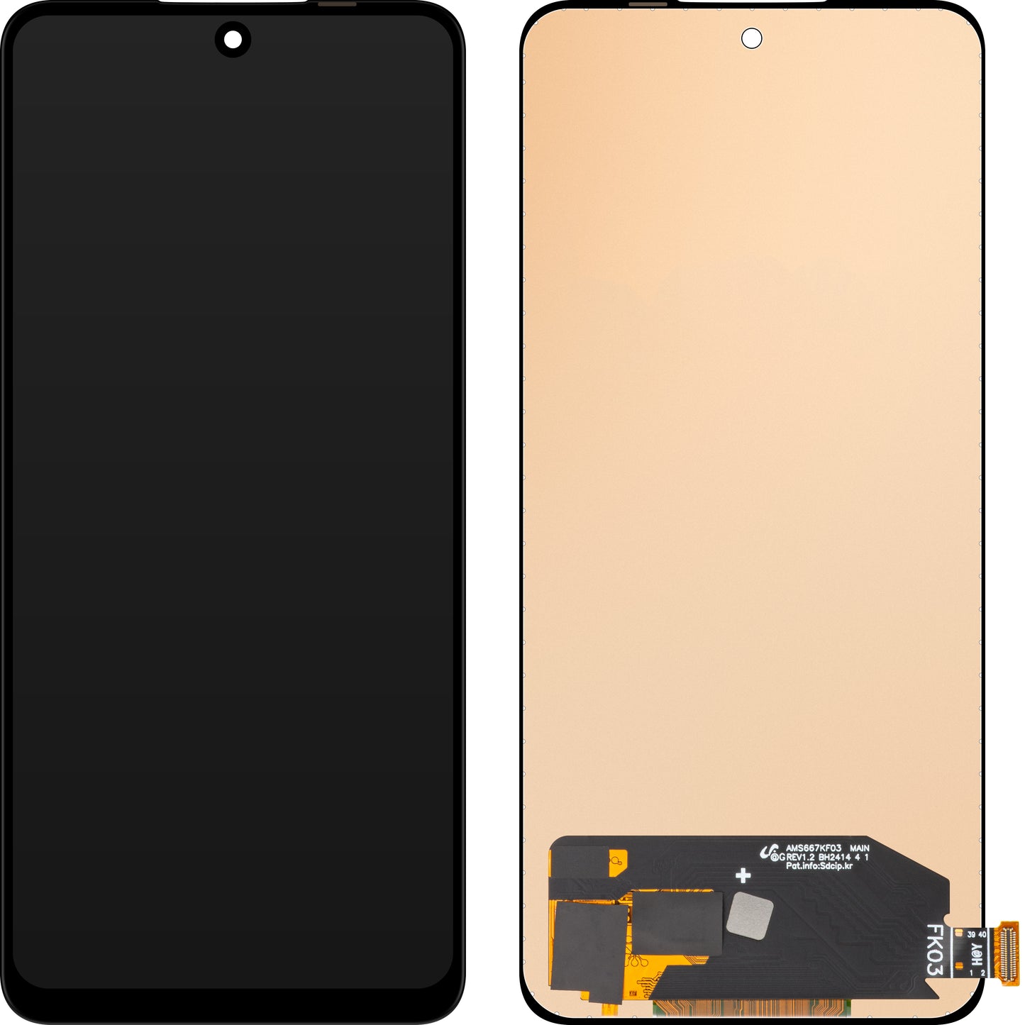 Display med Touchscreen MP kompatibel med Oppo Reno12 F