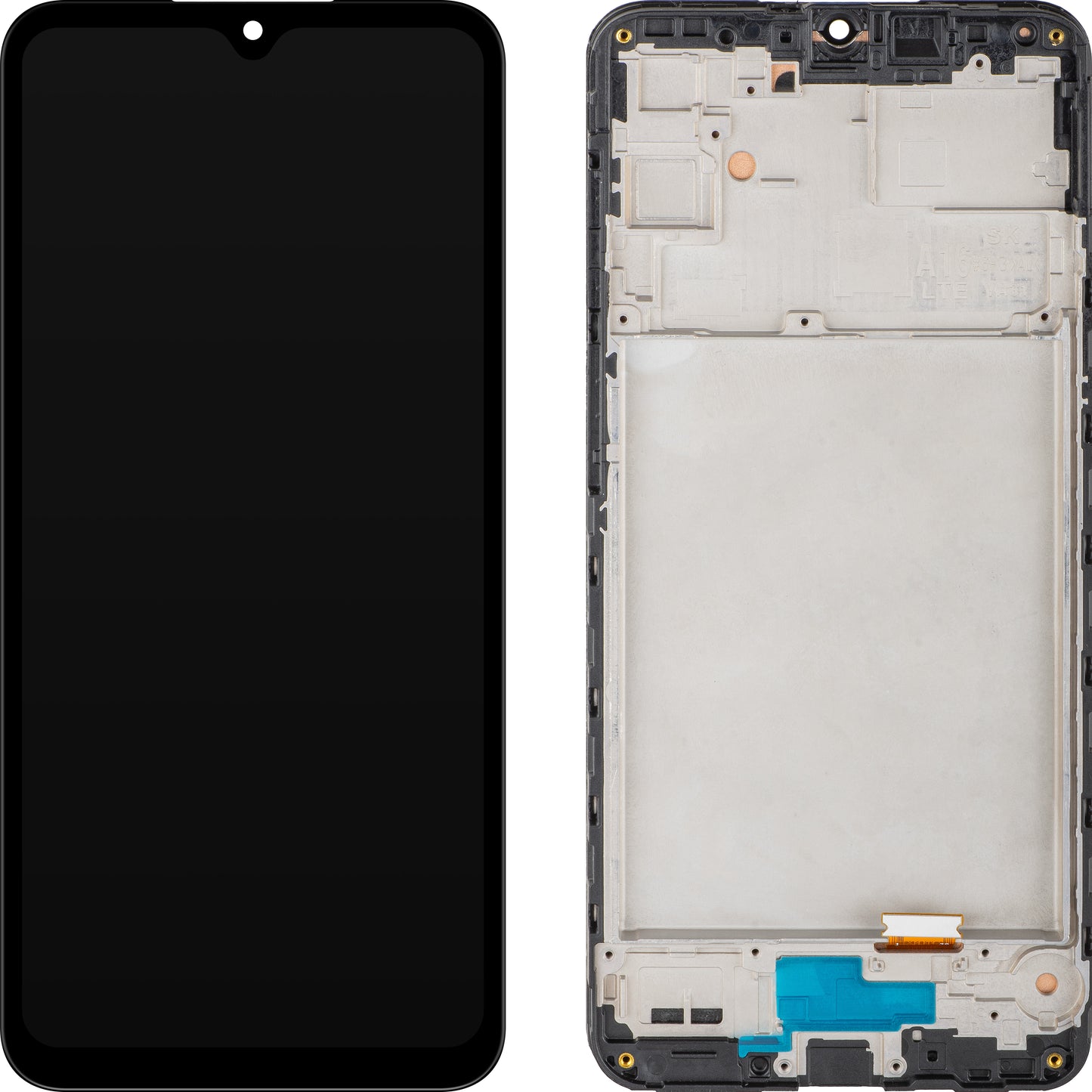 Display med Touchscreen MP kompatibel med Samsung Galaxy A16 4G A165, med ramme, Svart