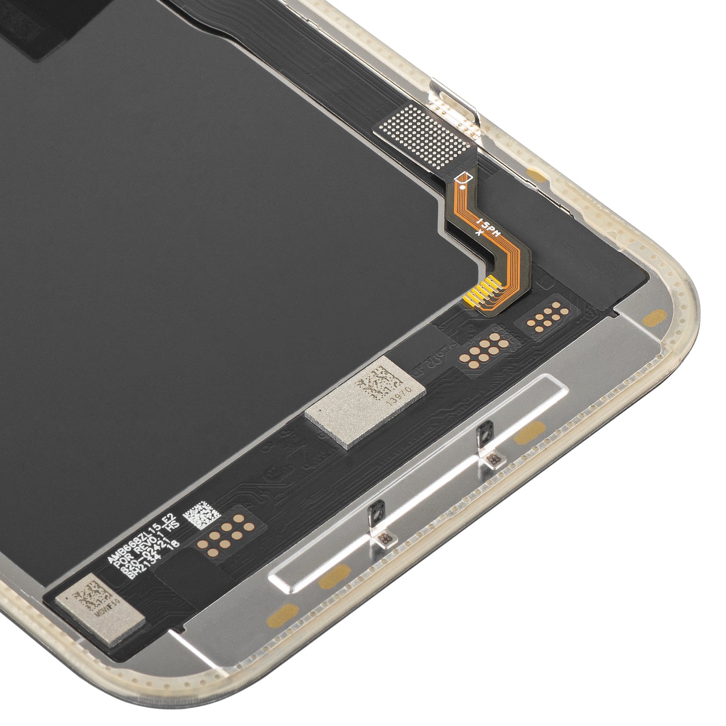 Display med MP Touchscreen kompatibel med Apple iPhone 15 Pro Max, med ramme, Soft OLED IC Movable 120Hz FHD-versjon, Svart