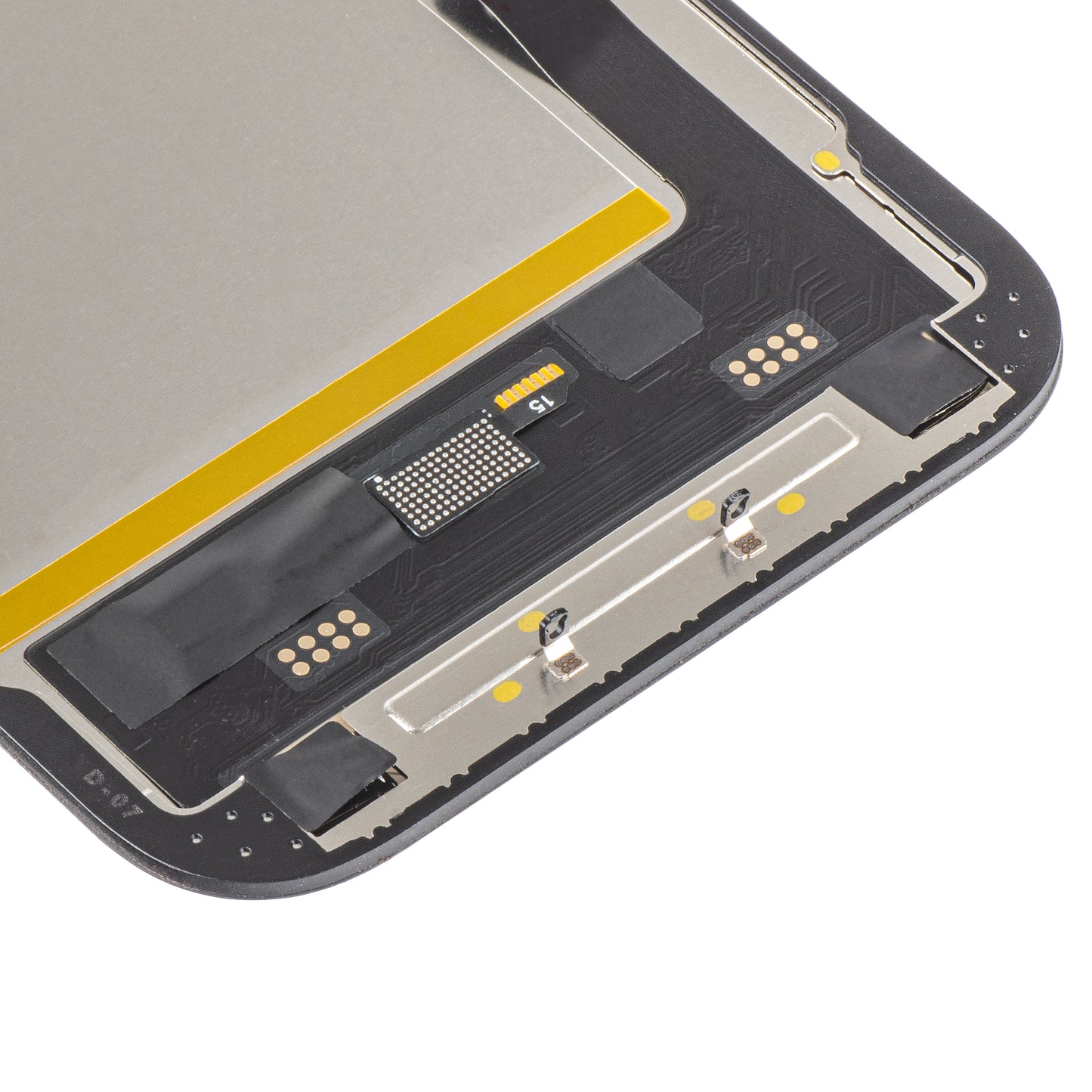 Display med MP Touchscreen kompatibel med Apple iPhone 15, med ramme, Soft OLED FHD IC Movable versjon, Svart