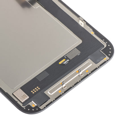 Display med MP Touchscreen kompatibel med Apple iPhone 16 Plus, med ramme, Soft OLED IC Movable FHD-versjon, Svart