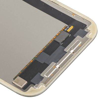 MP berøringsskjermdisplay kompatibelt med Apple iPhone 17, med ramme, OLED FHD IC Movable-versjon, svart