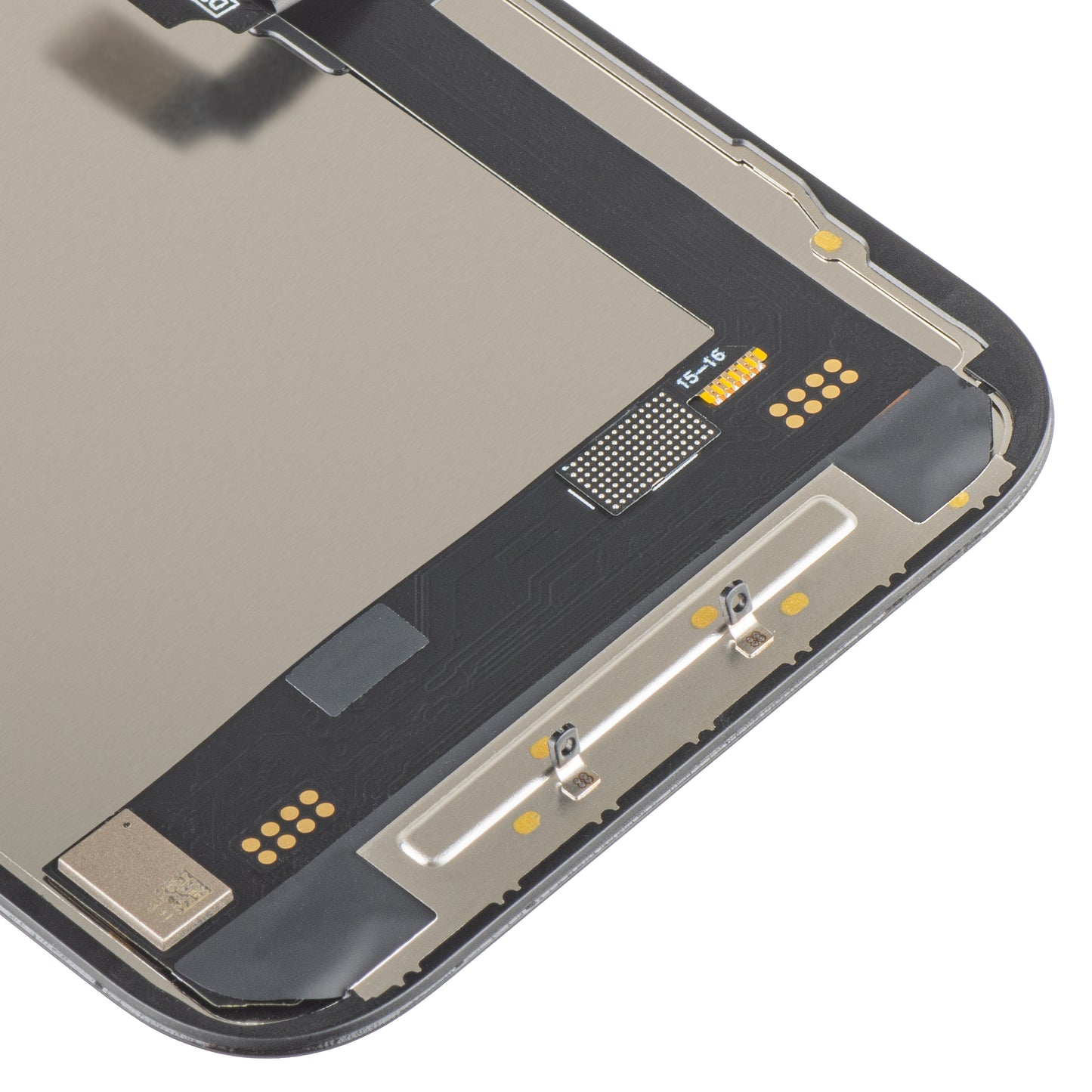 Display med MP Touchscreen kompatibel med Apple iPhone 16, med ramme, Soft OLED FHD 120Hz IC Movable versjon, Svart