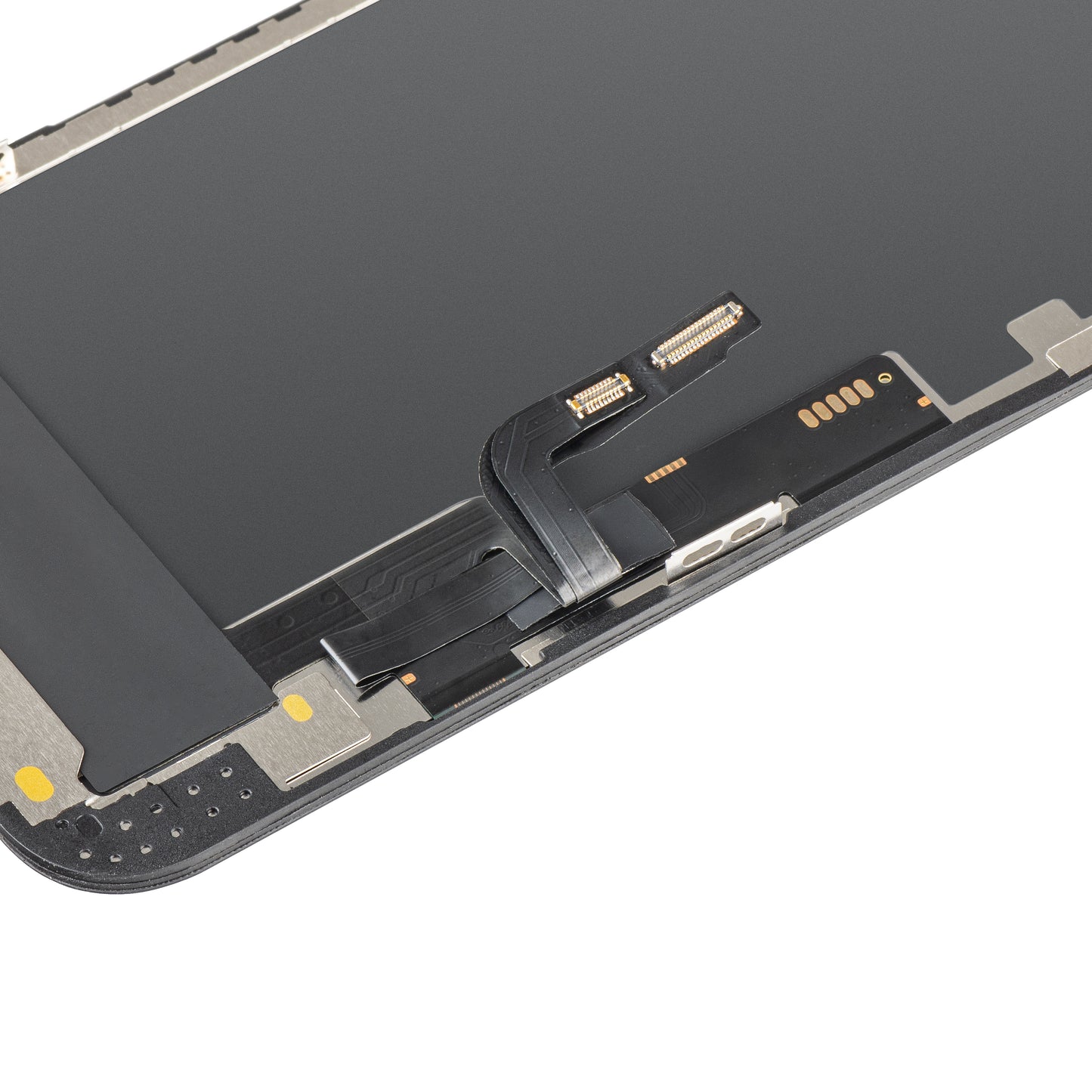 MP berøringsskjermdisplay kompatibelt med Apple iPhone 12 / 12 Pro, med ramme, OLED FHD IC flyttbar versjon, svart