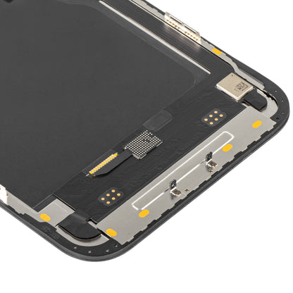 Display med MP Touchscreen kompatibel med Apple iPhone 12 Pro Max, med ramme, Soft OLED IC Movable FHD-versjon, Svart