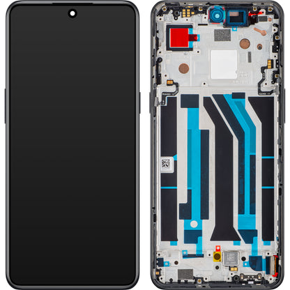 Display med Touchscreen OnePlus 10T / Ace Pro, med ramme, Svart (Moonstone Black), Service Pack 4130326