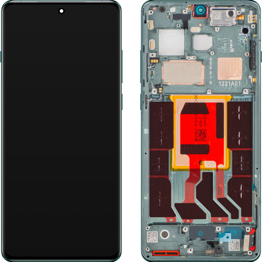 Display med Touchscreen OnePlus 12, med Ramme, Grønn (Flowy Emerald), Service Pack 621029000117
