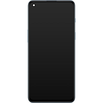 OnePlus Nord 2 5G berøringsskjerm med ramme, blå (Blue Haze), Service Pack 4907924