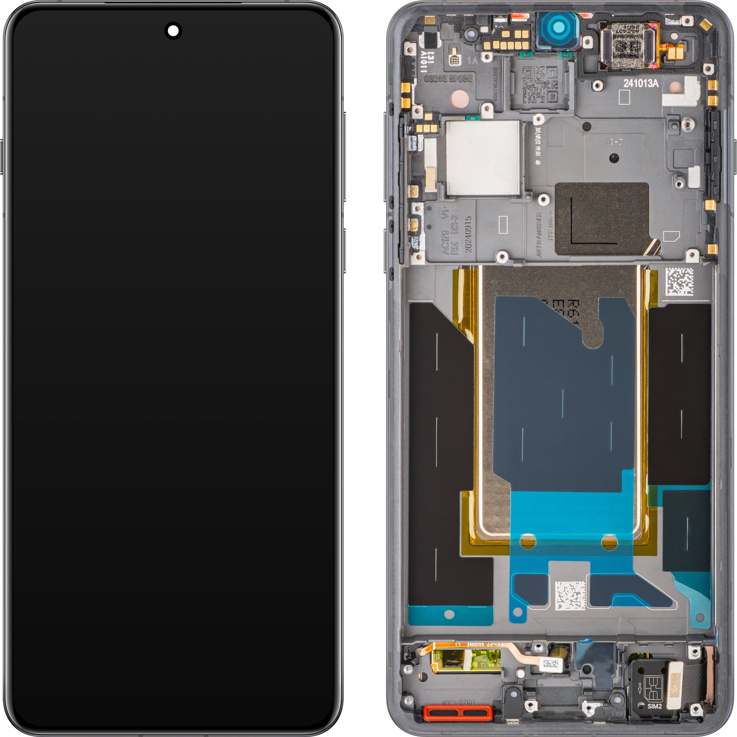 Display med Touchscreen Oppo Find X8 Pro, med Ramme, Svart (Space Black), Service Pack 621029000356