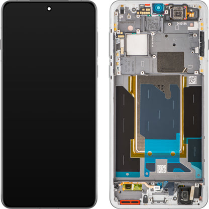 Display med Touchscreen Oppo Find X8 Pro, med Ramme, Hvit (Pearl White), Service Pack 621029000357