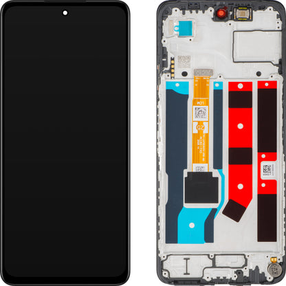 Display med Touchscreen Oppo A80 / A3 Pro, med Ramme, Svart, Service Pack 621029000244