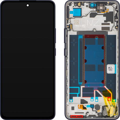 Display med Touchscreen Oppo Reno13 FS 5G / Reno13 F, med ramme, Blå (Luminous Blue), Service Pack 621029000452