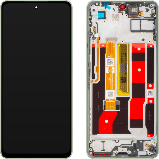 Display med Touchscreen Oppo A5 Energy / A5 Pro, med ramme, Grønn (Olive Green), Service Pack 621029000494