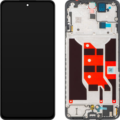 Touchscreen-display Oppo Reno12 F, med ramme, svart, servicepakke 621029000258