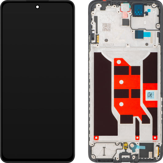 Touchscreen-display Oppo Reno12 F, med ramme, svart, servicepakke 621029000258